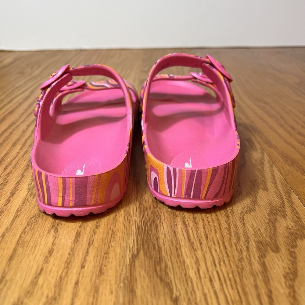 Women's Beach Slip On Shoes Pool Pink Double Strap Size 7 Women's EVA - Picture 4 of 8